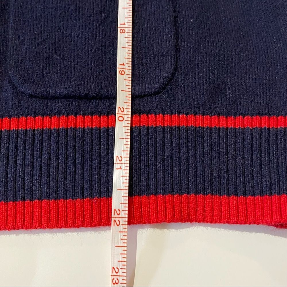 Talbots Lightweight Button Ruffle Nautical Cashme… - image 8